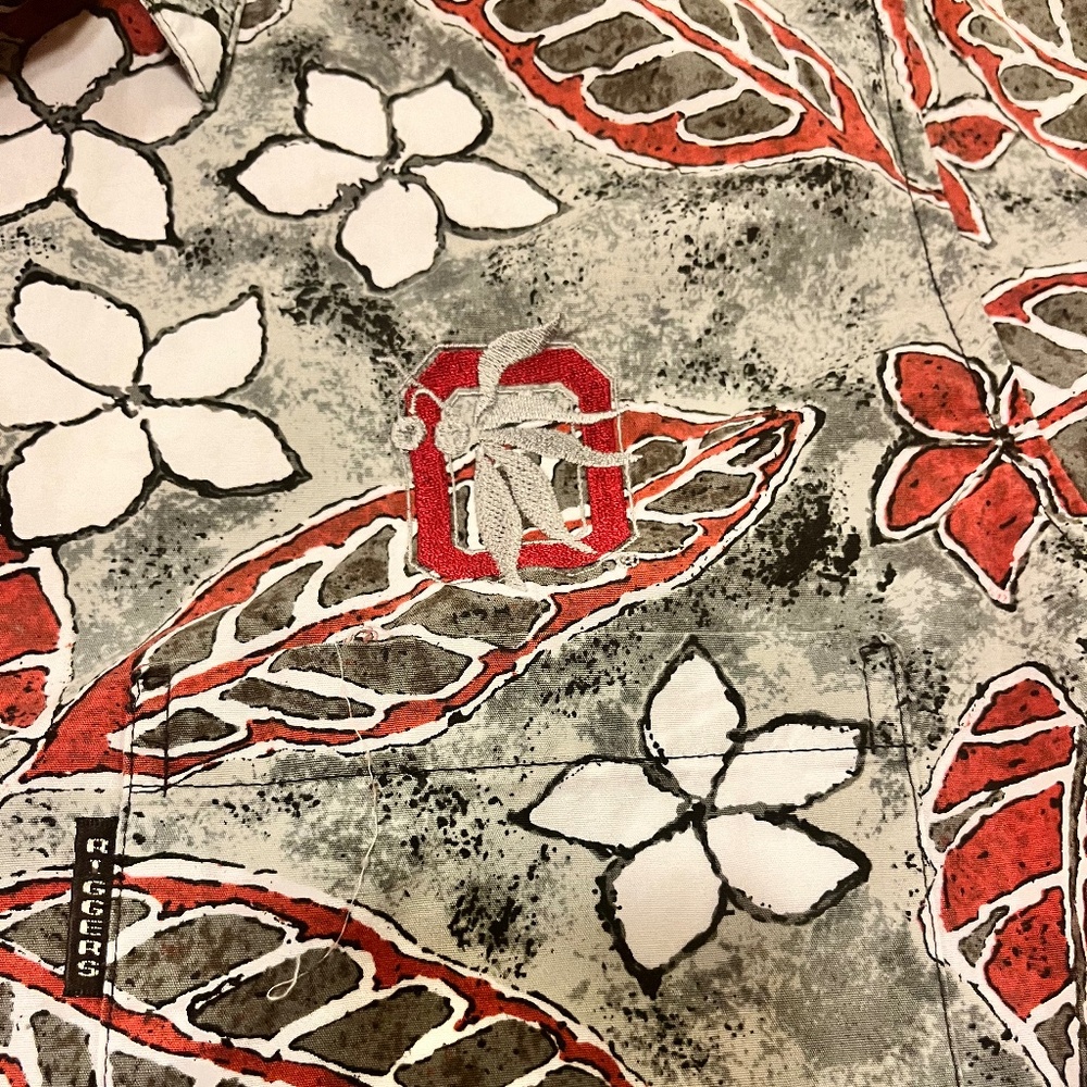 Riggers Ohio State embroidered Hawaiian shirt